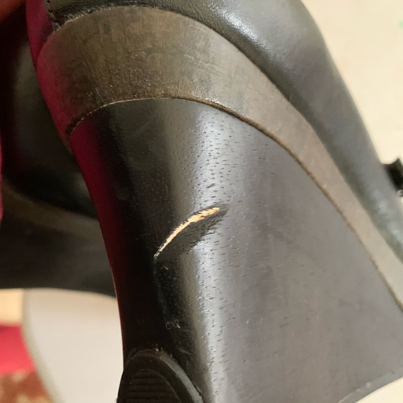 Discounted- Kenneth Cole Reaction leather wedge heels W8.5 - Picture 5 of 6